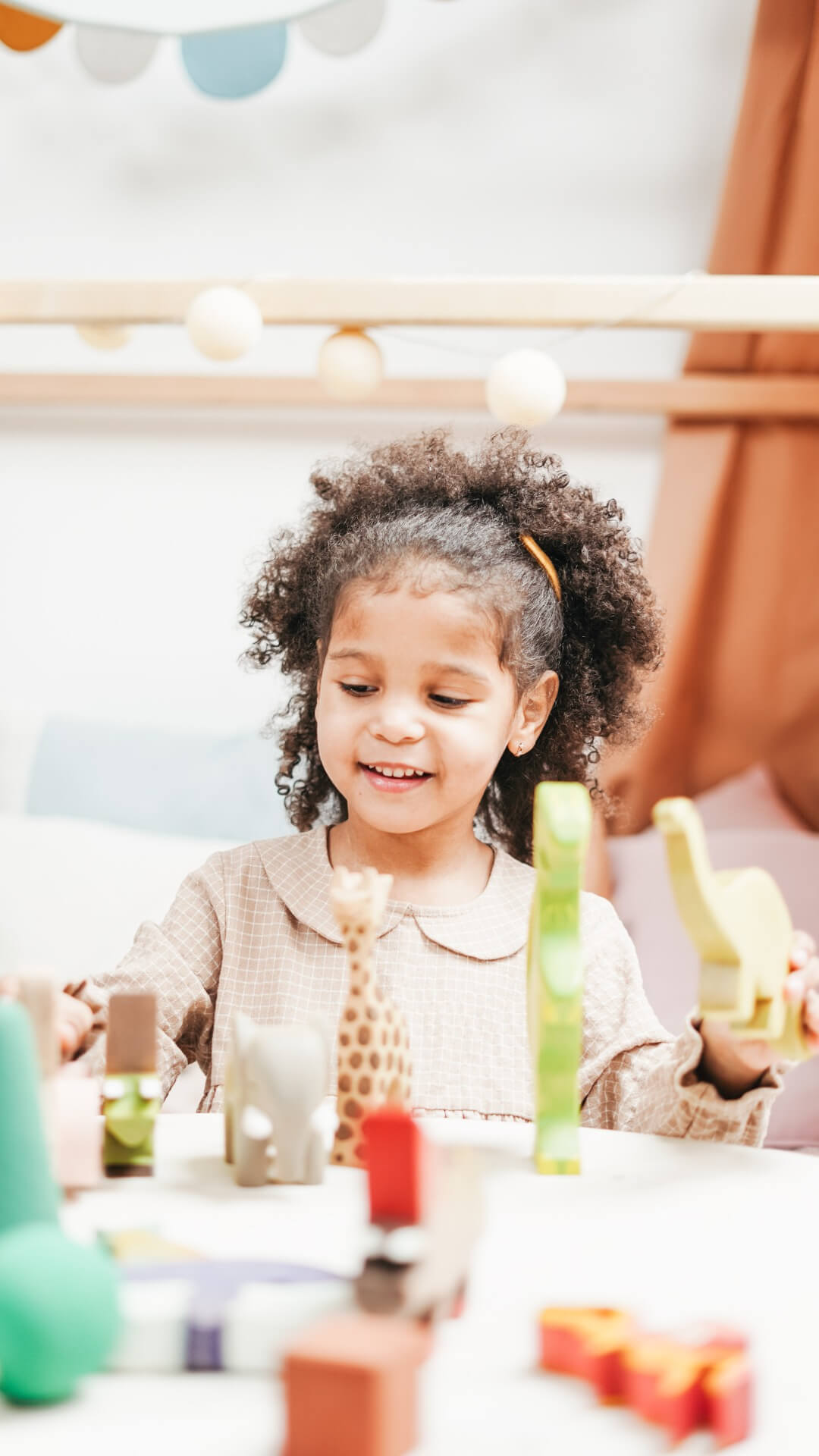 child during an occupational therapy evaluation